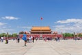 Visitors on a sunny Tiananmen Square, Beijing, China